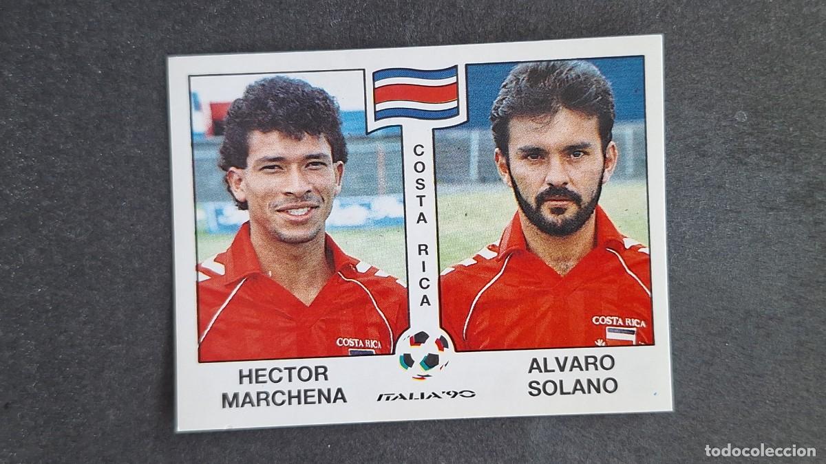 Cromos de F&uacute;tbol: L3 MARCHENA - SOLANO SELECCION COSTA RICA 187 MUNDIAL ITALIA 90 1990 PANINI NUNCA PEGADO SIN PEGAR