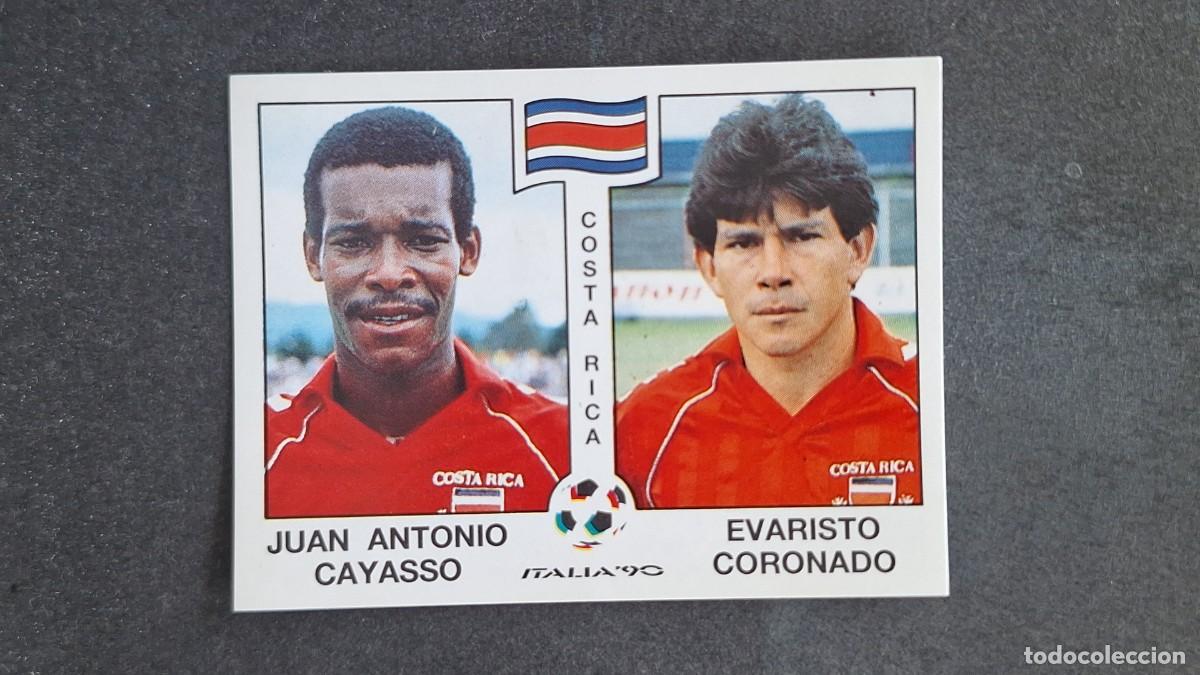 Cromos de F&uacute;tbol: L3 CAYASSO - CORONADO SELECCION COSTA RICA 189 MUNDIAL ITALIA 90 1990 PANINI NUNCA PEGADO SIN PEGAR
