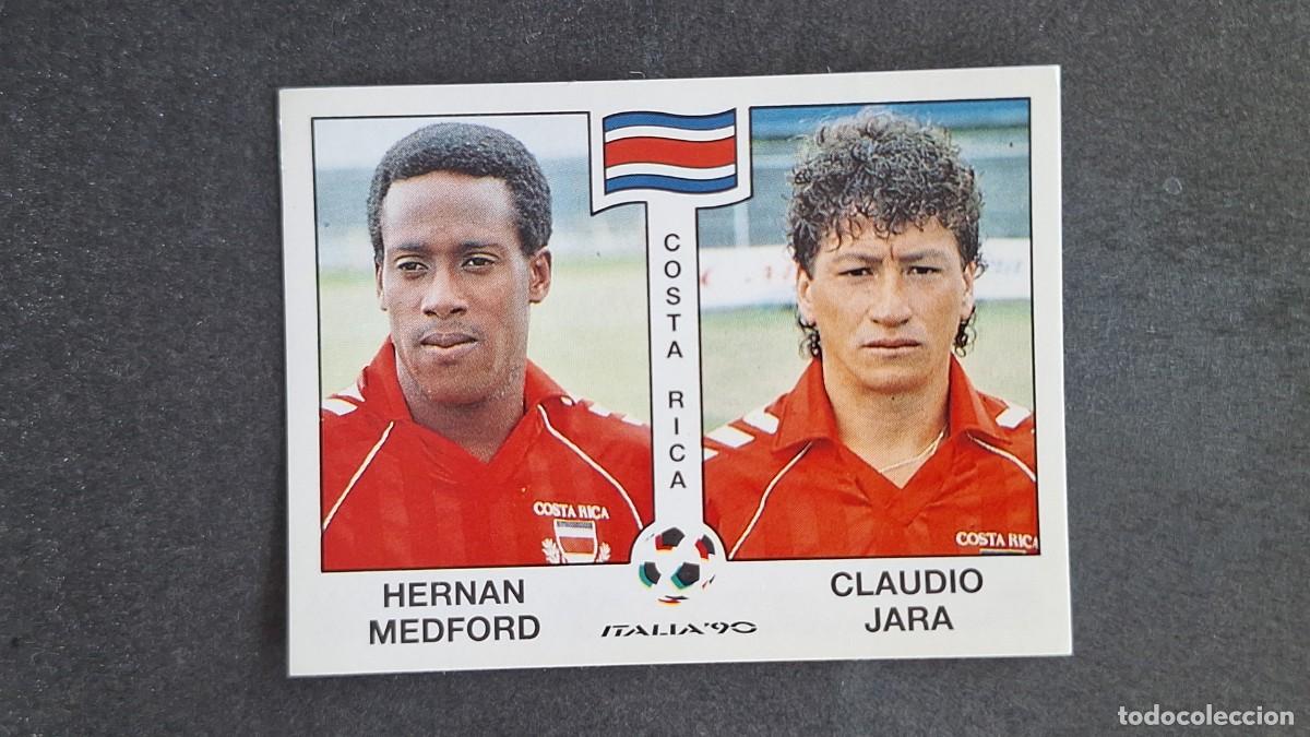 Cromos de F&uacute;tbol: L3 MEDFORD - JARA SELECCION COSTA RICA 190 MUNDIAL ITALIA 90 1990 PANINI NUNCA PEGADO SIN PEGAR