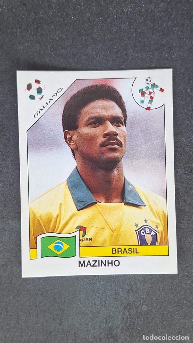 Cromos de F&uacute;tbol: L3 MAZINHO SELECCION BRASIL 195 MUNDIAL ITALIA 90 1990 PANINI NUNCA PEGADO SIN PEGAR