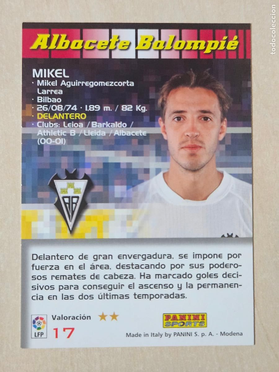 Cromos de Futebol: CROMO N&ordm; 17 MIKEL - MEGACRACKS 2004 05 - ALBACETE