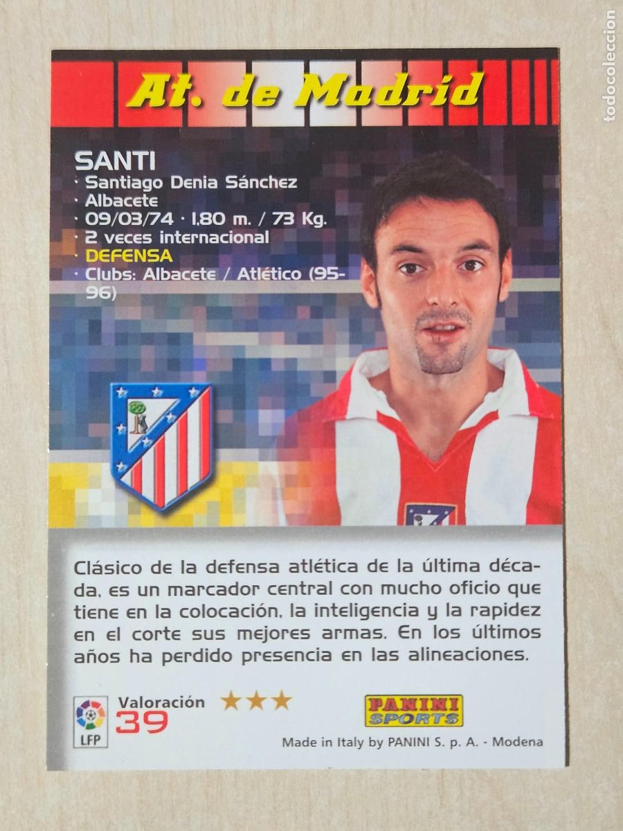 Cromos de Futebol: CROMO N&ordm; 39 SANTI - MEGACRACKS 2004 05 - ATLETICO DE MADRID