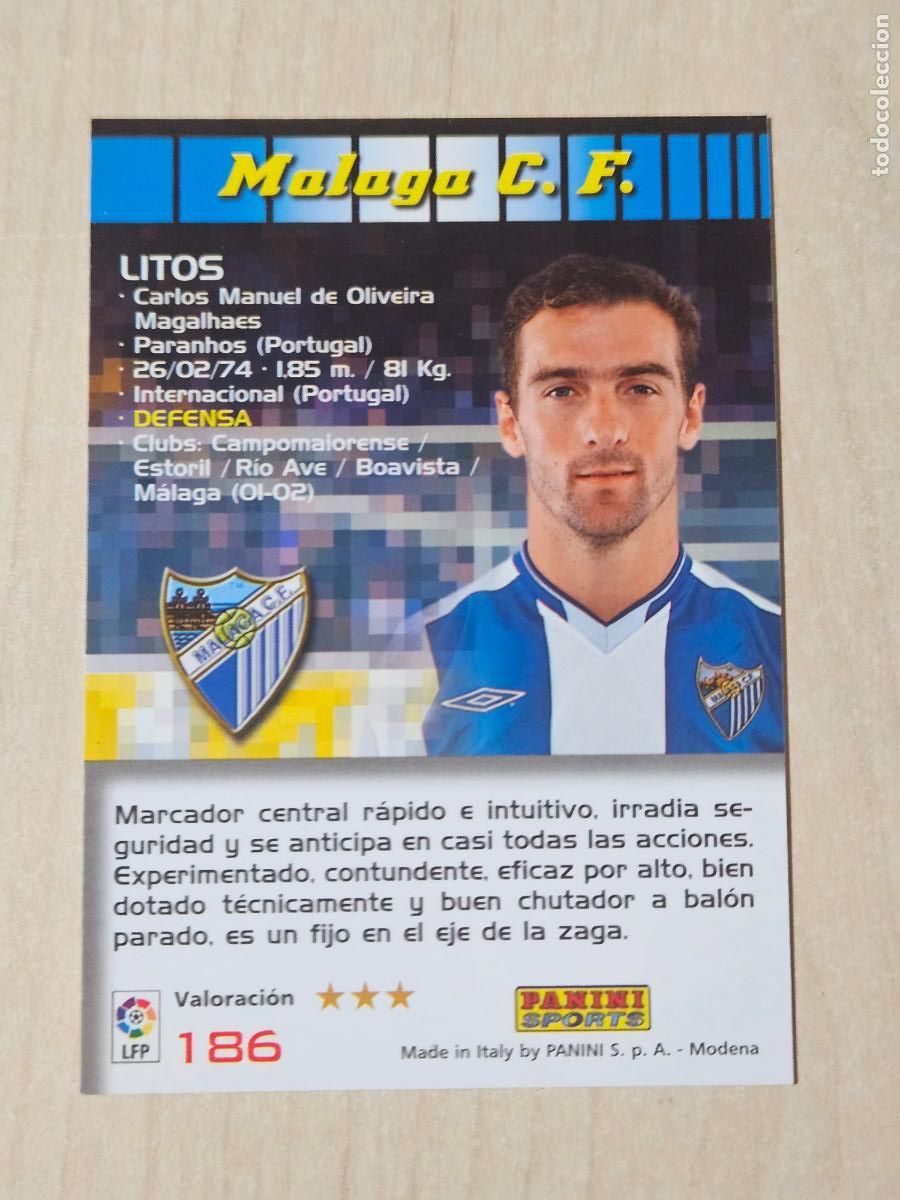 Fu&szlig;ball-Sticker: CROMO N&ordm; 186 LITOS - MEGACRACKS 2004 05 - MALAGA