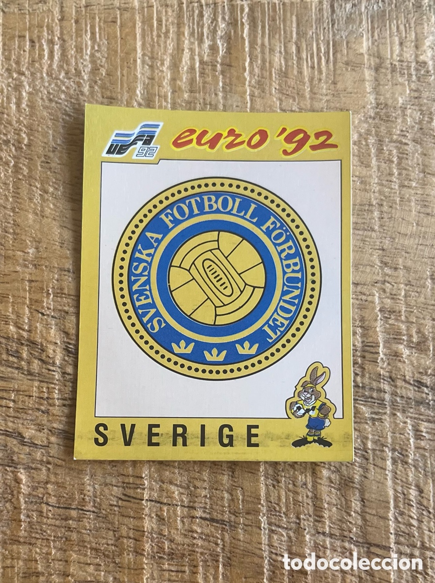 Cromos de Futebol: CROMO N&ordm; 17 - ESCUDO SUECIA - EURO SUECIA 92 PANINI - NUNCA PEGADO - SVERIGE