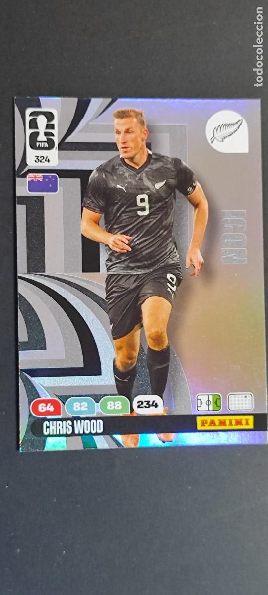 Cromos de F&uacute;tbol: ADRENALYN XL FIFA WORLD CUP 2026 CARD ICON WOOD NUEVA ZELANDA # 324 PANINI