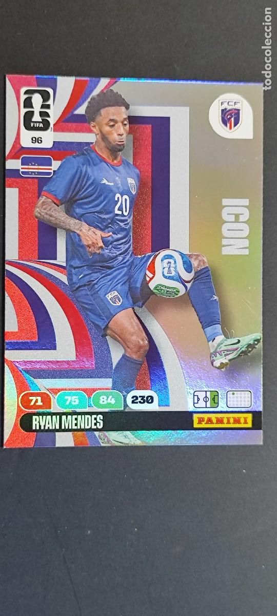 Cromos de F&uacute;tbol: ADRENALYN XL FIFA WORLD CUP 2026 CARD ICON MENDES CABO VERDE # 96 PANINI