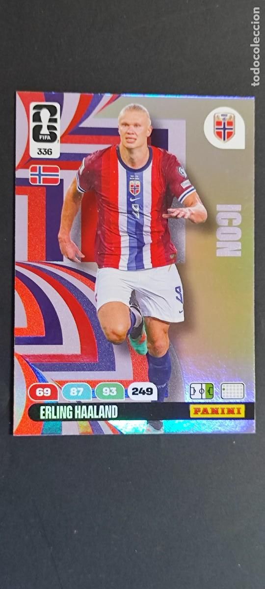 Cromos de F&uacute;tbol: ADRENALYN XL FIFA WORLD CUP 2026 CARD ICON HAALAND NORUEGA # 336 PANINI