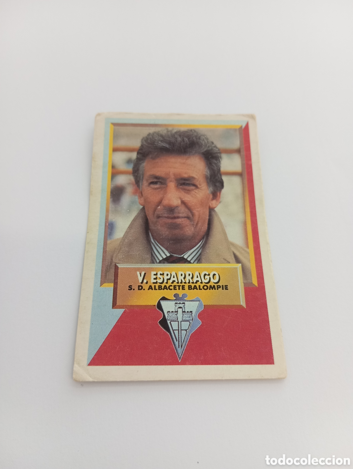 Cromos de F&uacute;tbol: ENTRENADOR V&Iacute;CTOR ESP&Aacute;RRAGO Albacete Liga Este 1993 1994 CART&Oacute;N PANINI 93 94 SIN PEGAR