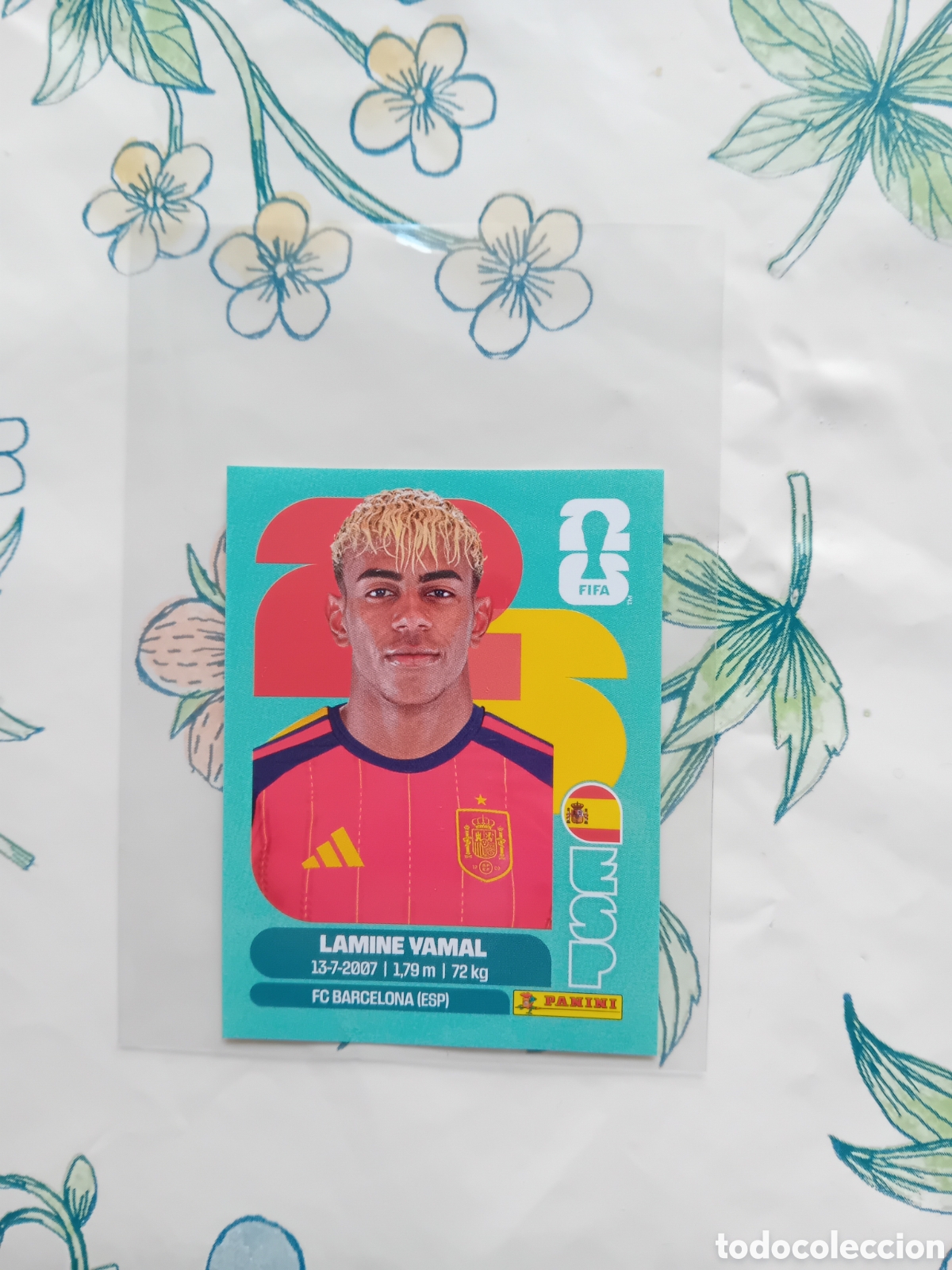 Cromos de F&uacute;tbol: Lamine Yamal 15 Espa&ntilde;a Sticker Mundial