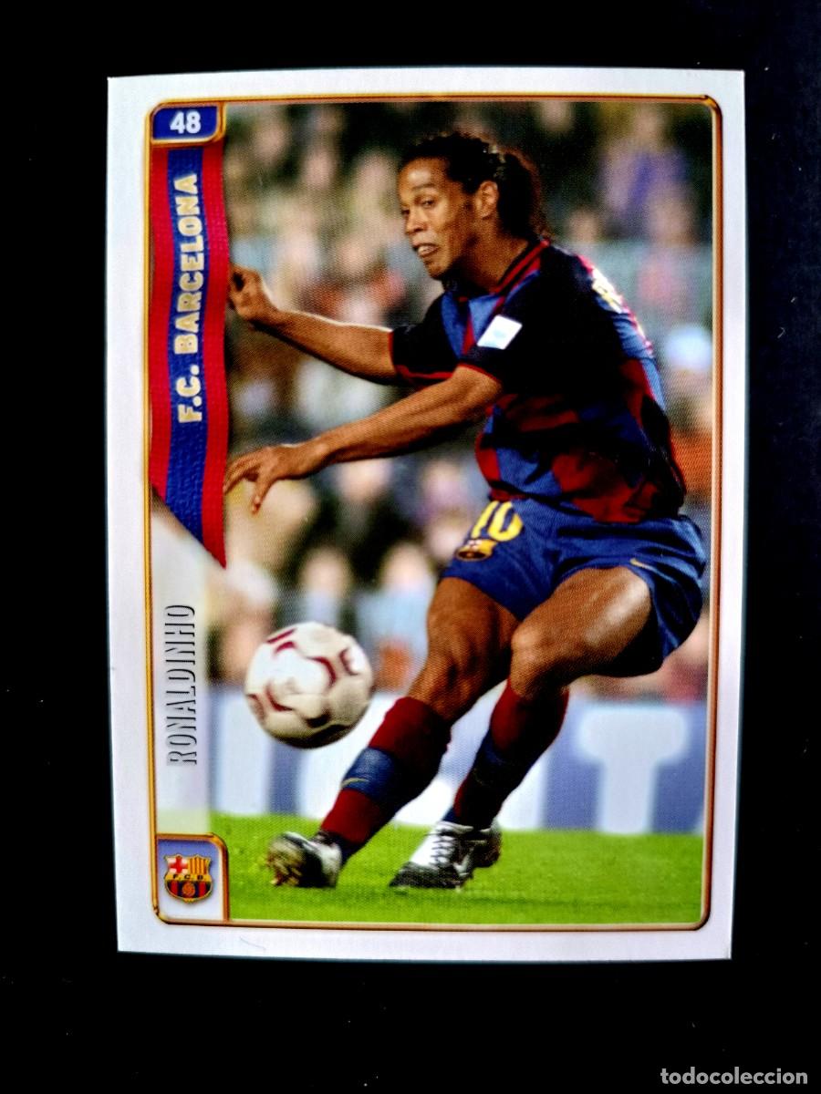 Cromos de F&uacute;tbol: 48 RONALDINHO - F.C. BARCELONA - MUNDICROMO 2005