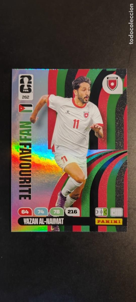 Cromos de F&uacute;tbol: ADRENALYN XL FIFA WORLD CUP 2026 CARD FAN FAVOURITE AL-MAIMAT JORDANIA # 262 PANINI