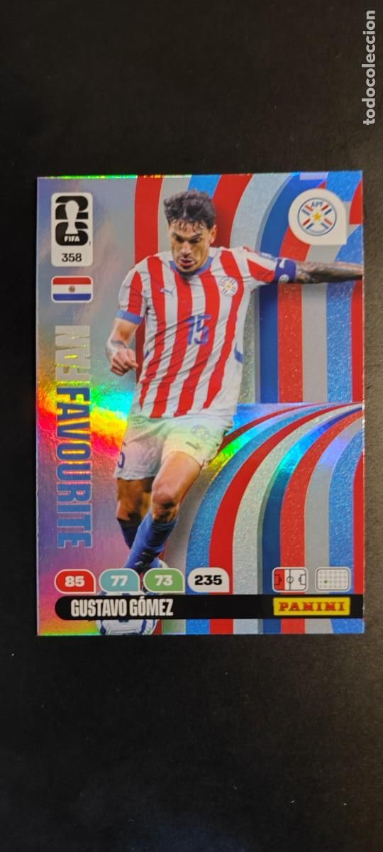 Cromos de F&uacute;tbol: ADRENALYN XL FIFA WORLD CUP 2026 CARD FAN FAVOURITE GOMEZ PARAGUAY # 358 PANINI