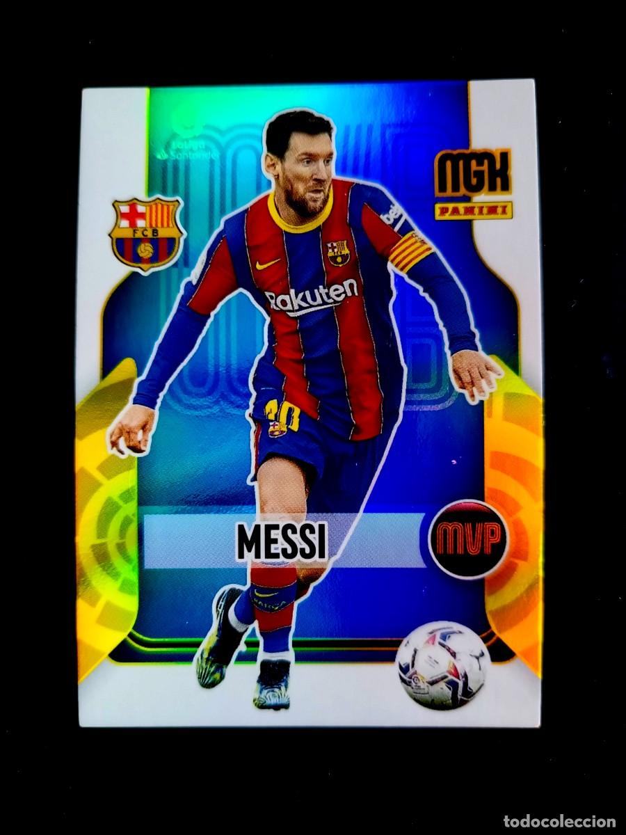 Cromos de F&uacute;tbol: 375 MESSI (MVP) (SU MAJESTAD) - F.C. BARCELONA - MEGACRACKS 2021 2022