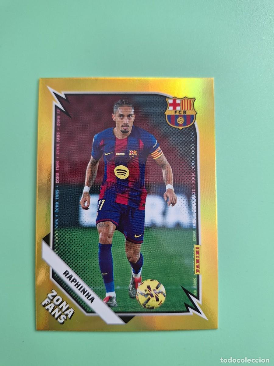 Cromos de F&uacute;tbol: CROMO PANINI CLUB BARCELONA RAPHINA ZONA FANS PARALELA KROMIX GOLD KO45 25 26 2025 2026
