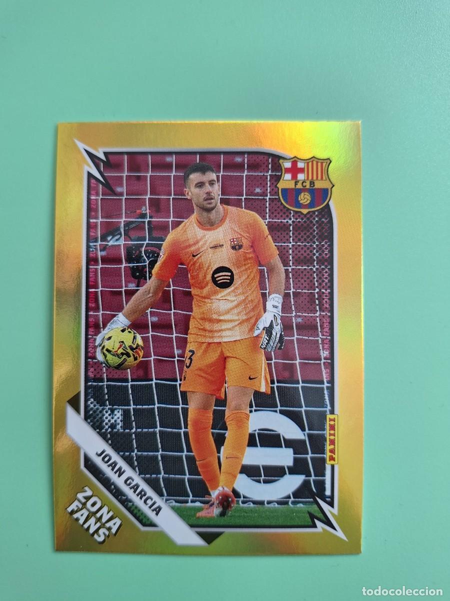 Cromos de F&uacute;tbol: CROMO PANINI CLUB BARCELONA JOAN GARCIA ZONA FANS PARALELA KROMIX GOLD KO31 25 26 2025 2026