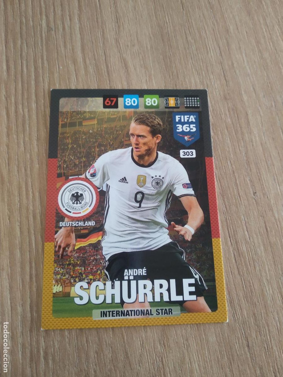 Cromos de F&uacute;tbol: 303 SCHURRLE ALEMANIA CROMO FUTBOL PANINI ADRENALYN 16-17 FIFA 365 2016-2017