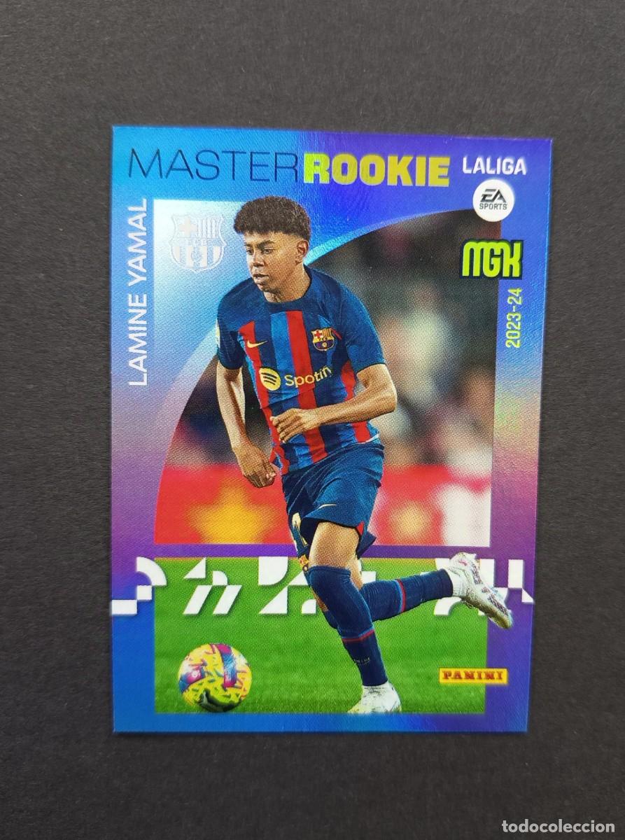 Cromos de F&uacute;tbol: 423 LAMINE YAMAL BARCELONA MASTER ROOKIE PANINI MEGACRACKS 2023 2024 23 24 COLECCIONISTA INVERSOR