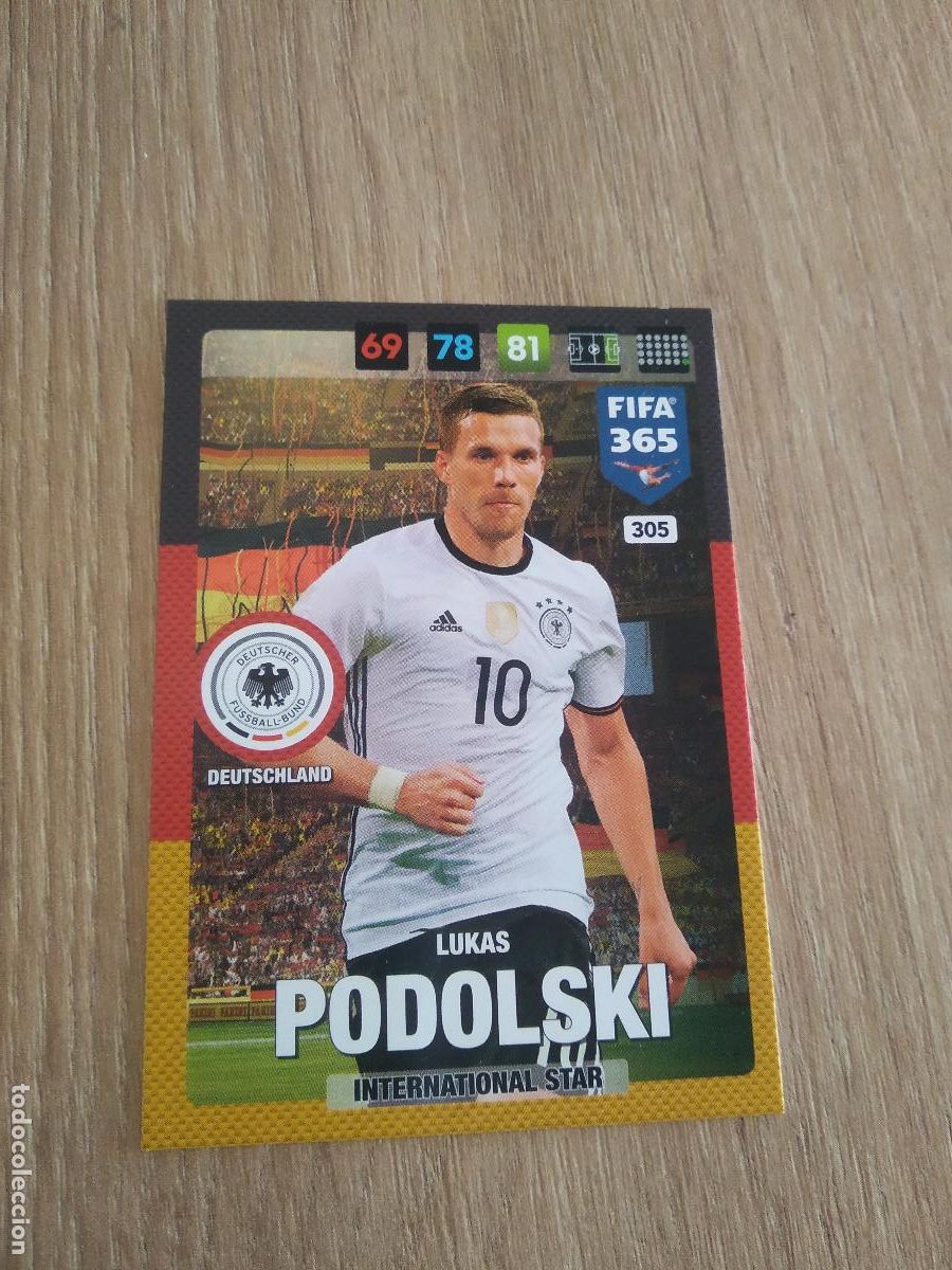 Cromos de F&uacute;tbol: 305 PODOLSKI ALEMANIA CROMO FUTBOL PANINI ADRENALYN 16-17 FIFA 365 2016-2017