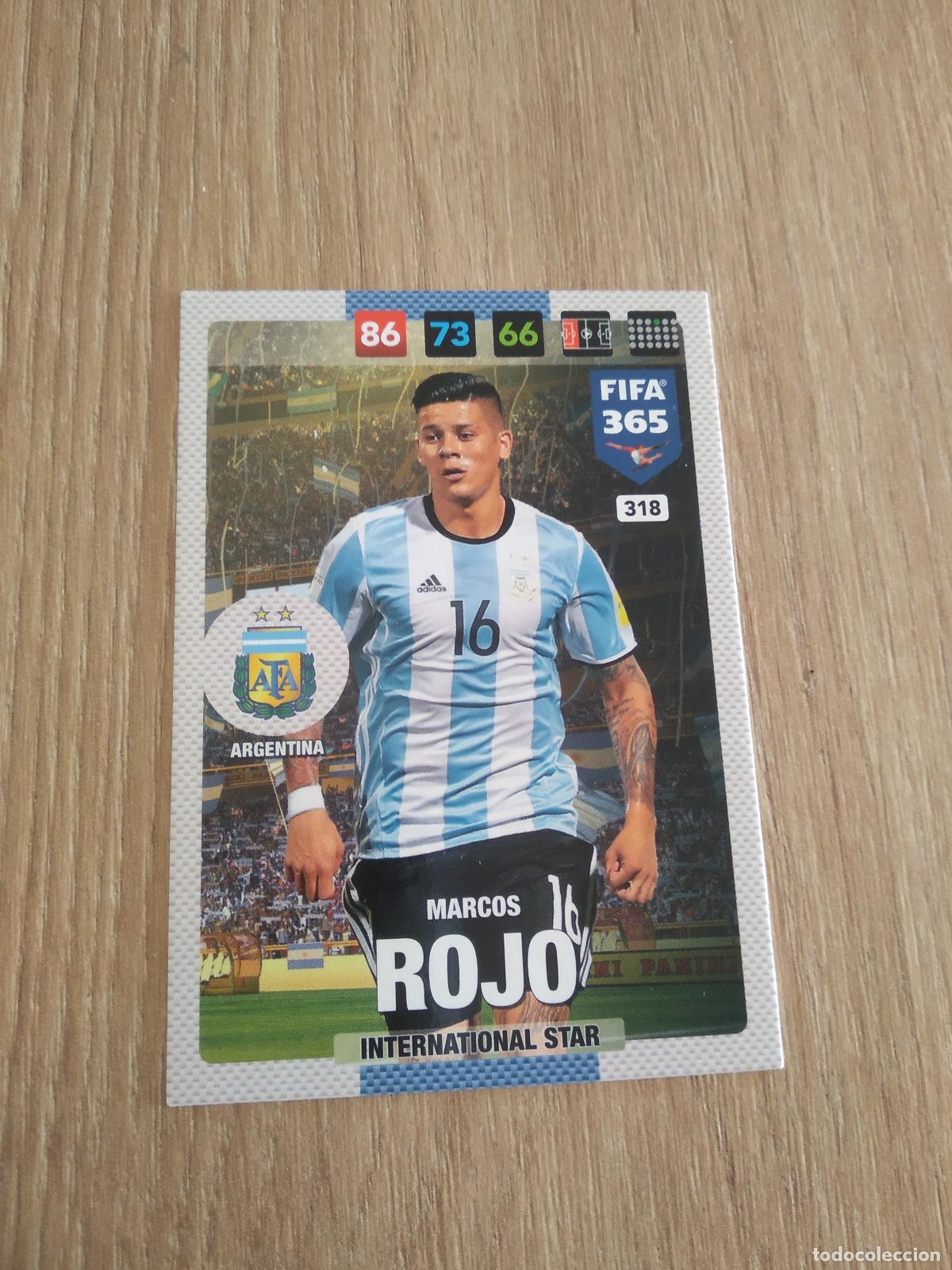 Cromos de F&uacute;tbol: 318 MARCOS ROJO ARGENTINA CROMO FUTBOL PANINI ADRENALYN 16-17 FIFA 365 2016-2017