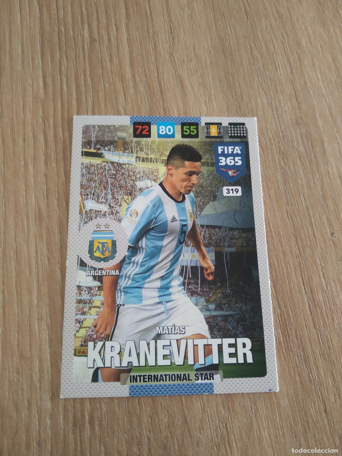 Cromos de F&uacute;tbol: 319 KRANEVITTER ARGENTINA CROMO FUTBOL PANINI ADRENALYN 16-17 FIFA 365 2016-2017