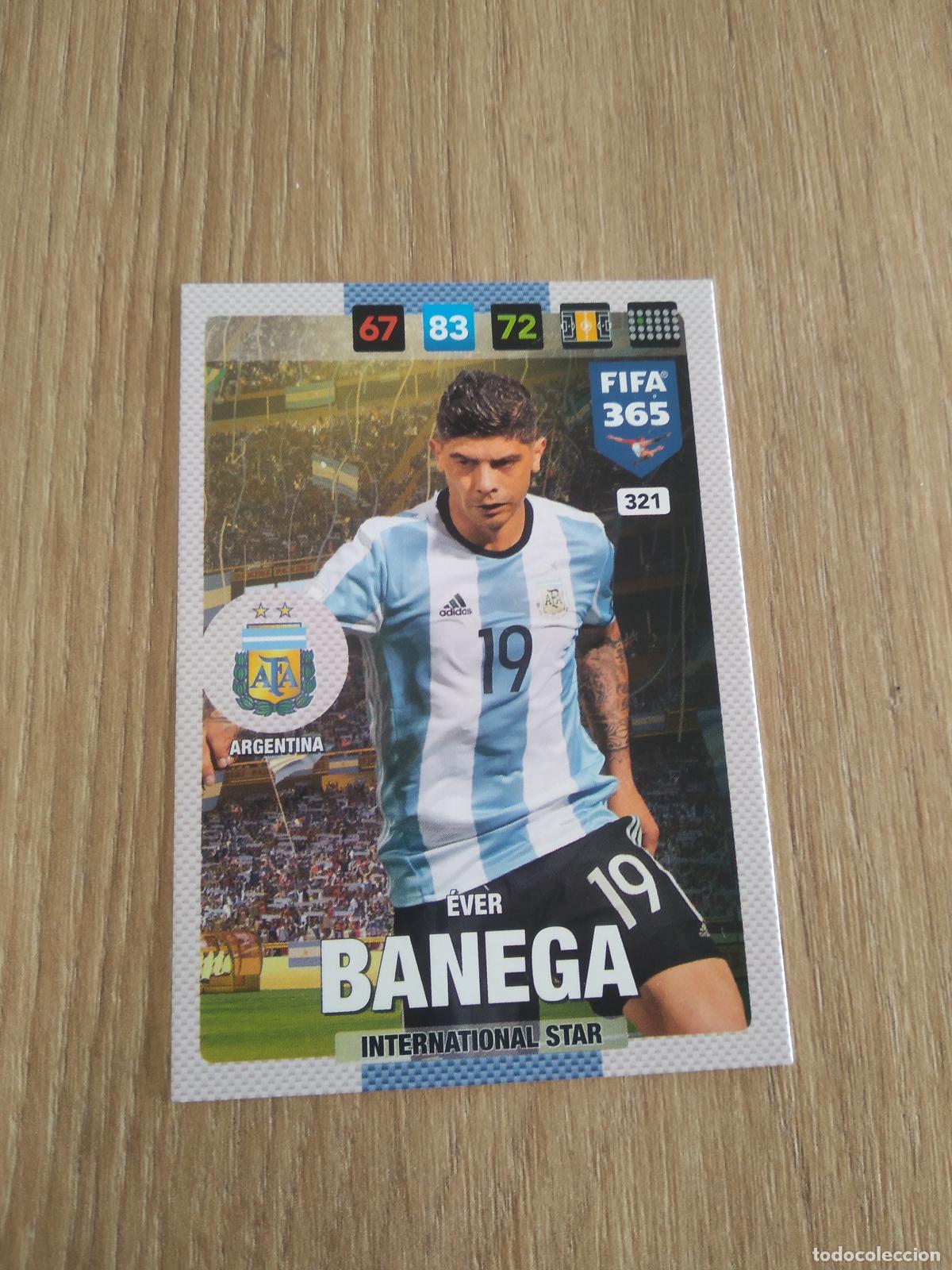 Cromos de F&uacute;tbol: 321 BANEGA ARGENTINA CROMO FUTBOL PANINI ADRENALYN 16-17 FIFA 365 2016-2017