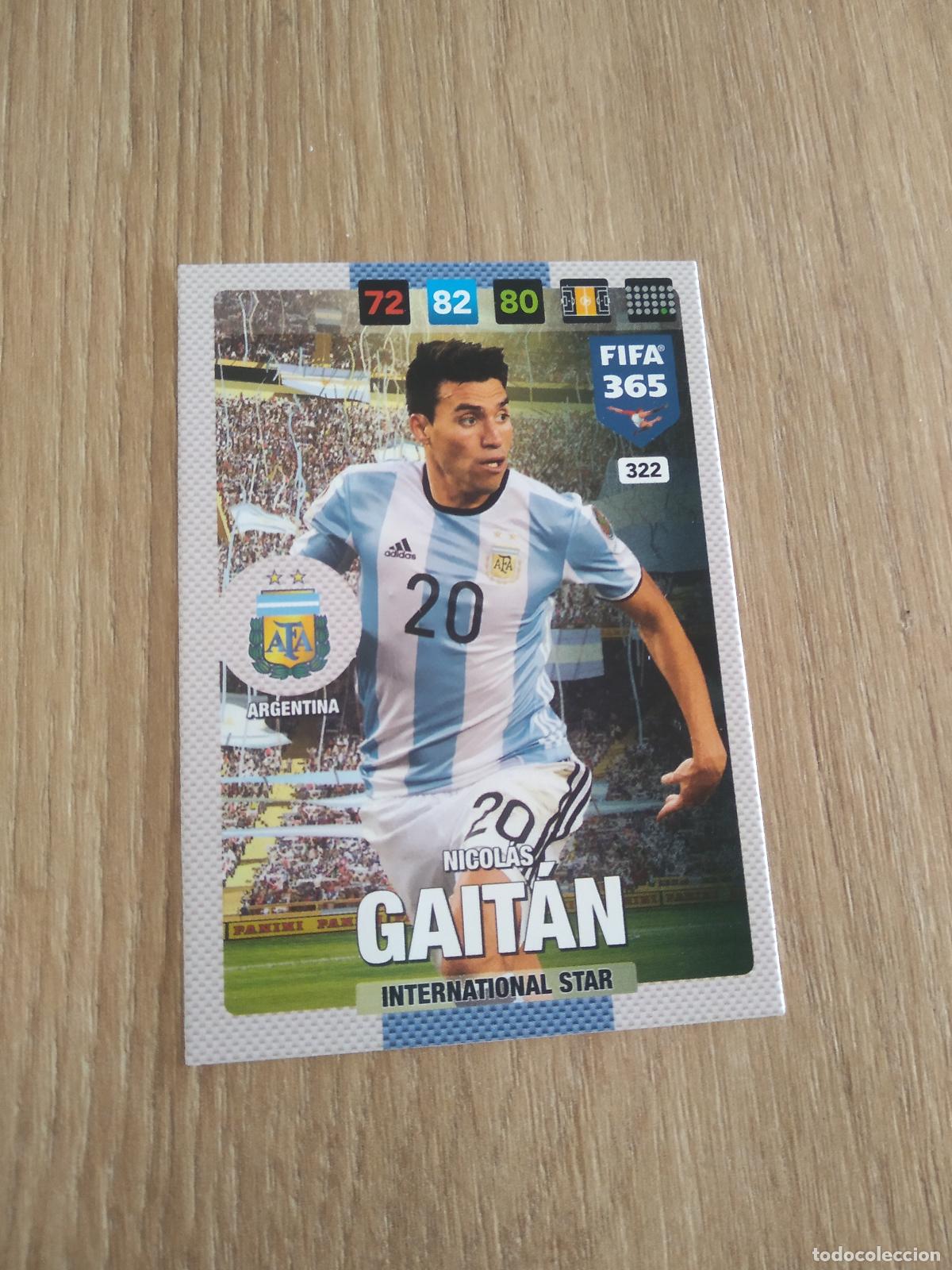 Cromos de F&uacute;tbol: 322 GAITAN ARGENTINA CROMO FUTBOL PANINI ADRENALYN 16-17 FIFA 365 2016-2017