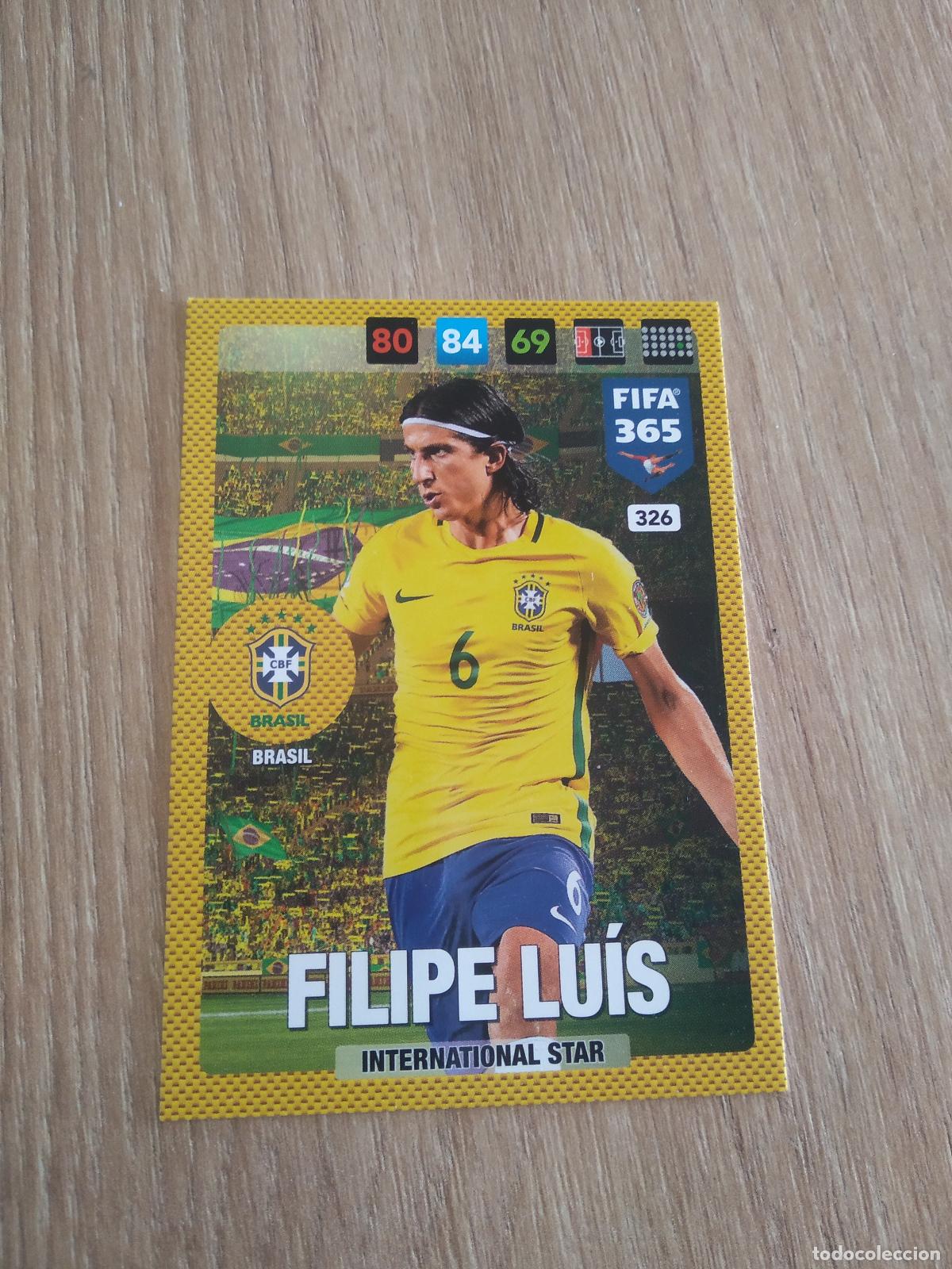 Cromos de F&uacute;tbol: 326 FILIPE LUIS BRASIL CROMO FUTBOL PANINI ADRENALYN 16-17 FIFA 365 2016-2017