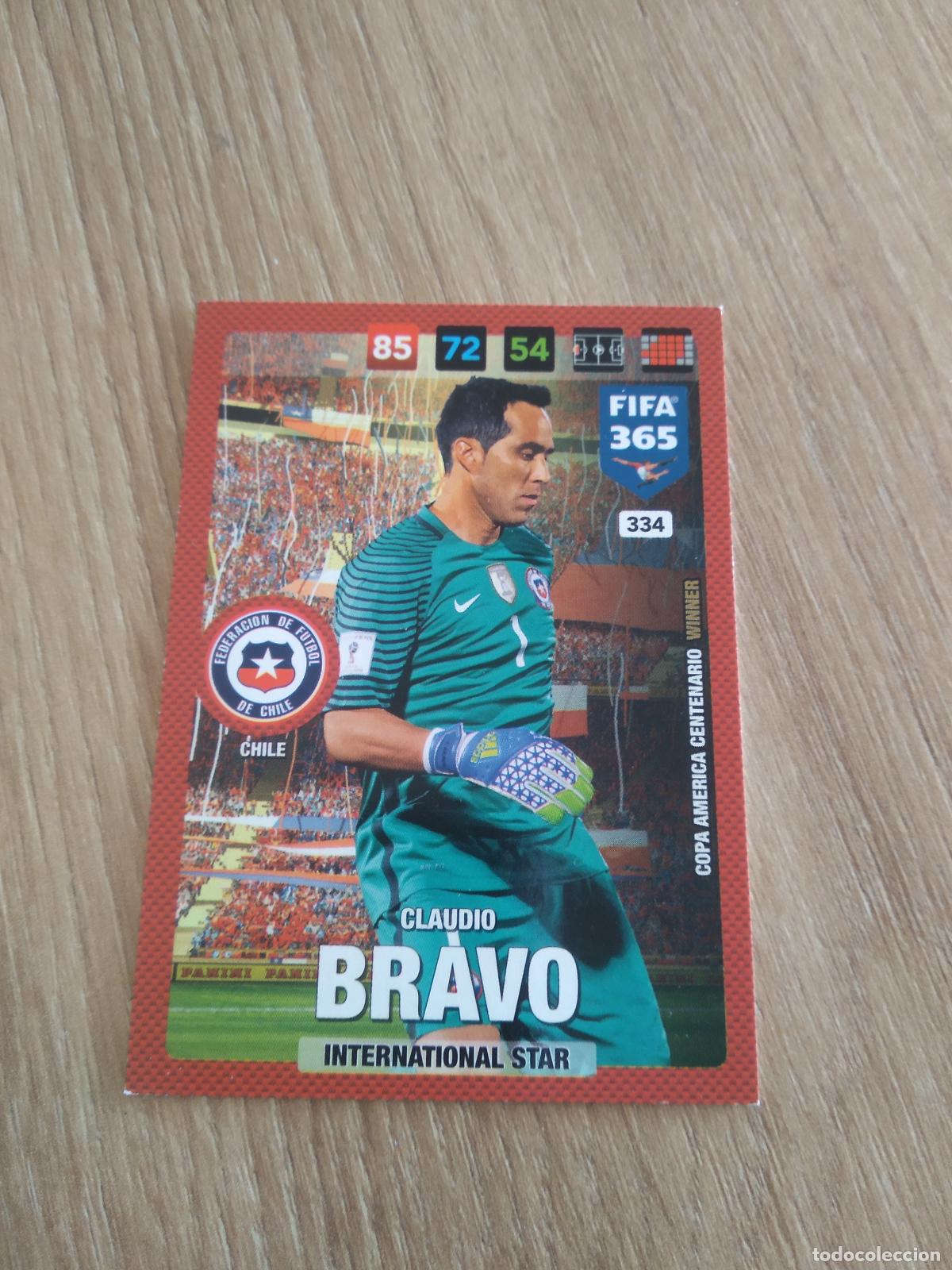 Cromos de F&uacute;tbol: 334 BRAVO CHILE CROMO FUTBOL PANINI ADRENALYN 16-17 FIFA 365 2016-2017