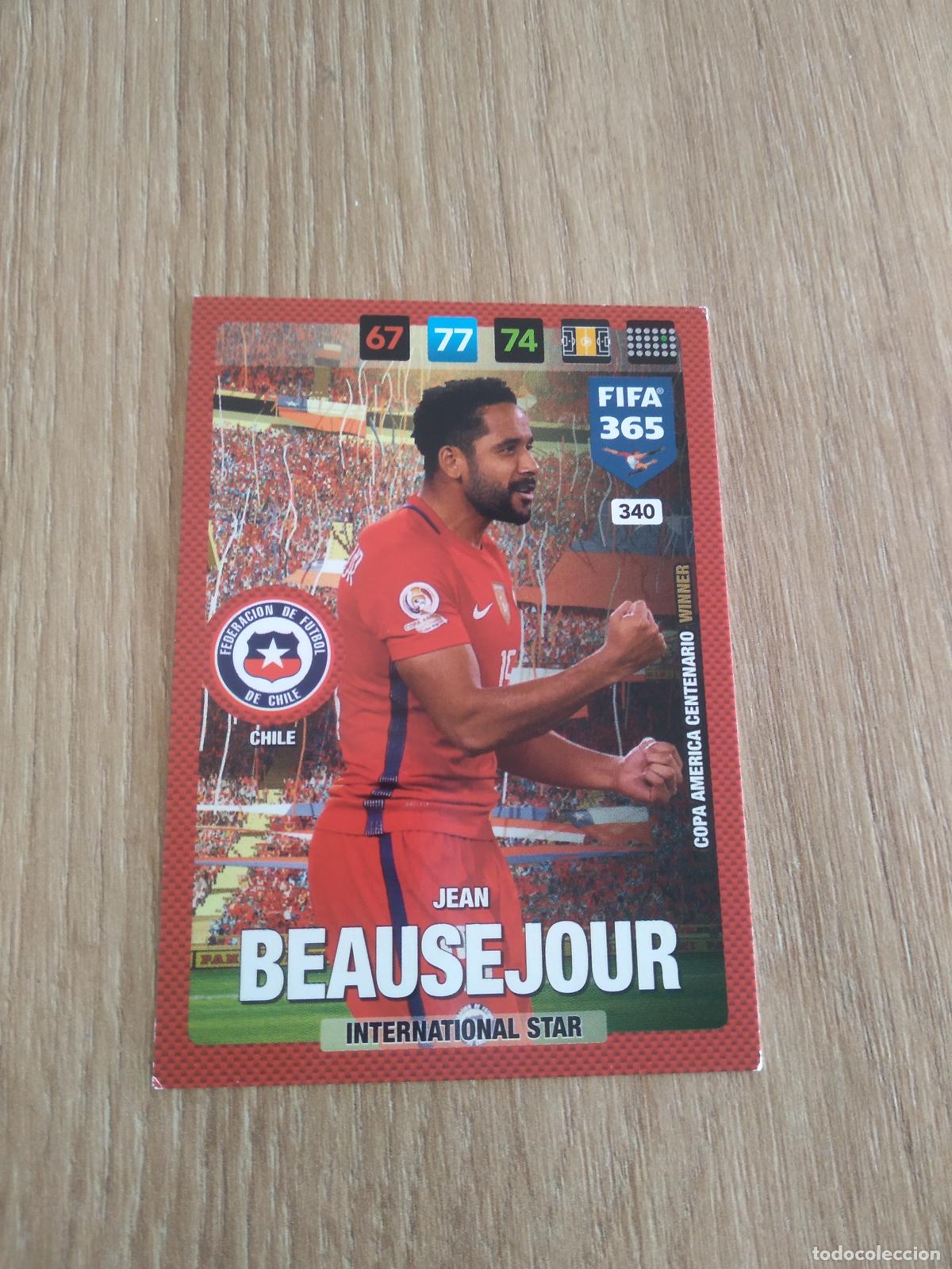 Figurine di Calcio: 340 JEAN BEAUSEJOUR CHILE CROMO FUTBOL PANINI ADRENALYN 16-17 FIFA 365 2016-2017