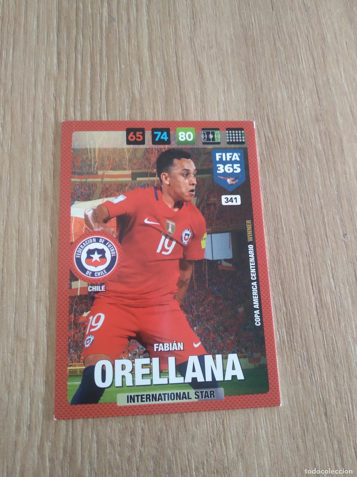 Figurine di Calcio: 341 ORELLANA CHILE CROMO FUTBOL PANINI ADRENALYN 16-17 FIFA 365 2016-2017