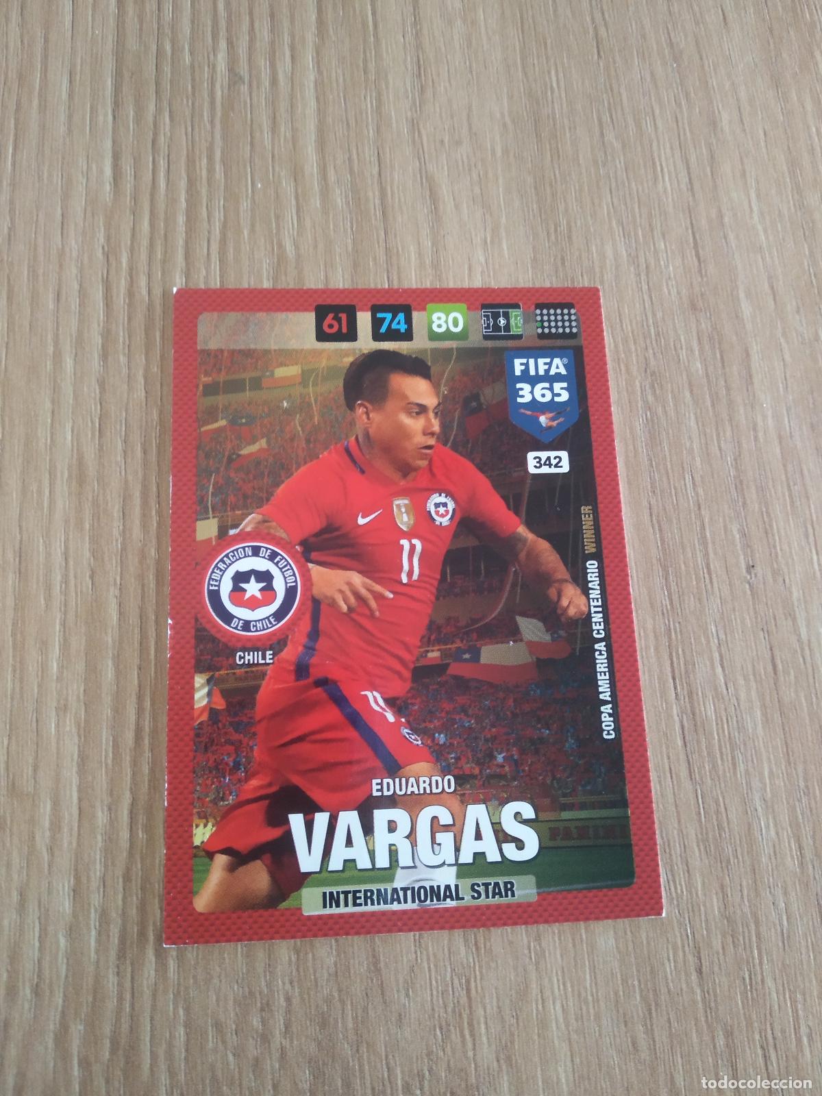 Figurine di Calcio: 342 EDUARDO VARGAS CHILE CROMO FUTBOL PANINI ADRENALYN 16-17 FIFA 365 2016-2017