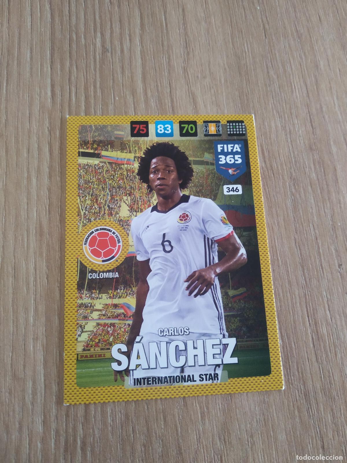 Cromos de F&uacute;tbol: 346 CARLOS SANCHEZ COLOMBIA CROMO FUTBOL PANINI ADRENALYN 16-17 FIFA 365 2016-2017