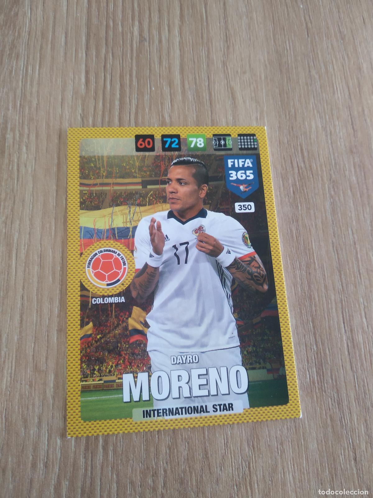 Cromos de F&uacute;tbol: 350 DAYRO MORENO COLOMBIA CROMO FUTBOL PANINI ADRENALYN 16-17 FIFA 365 2016-2017