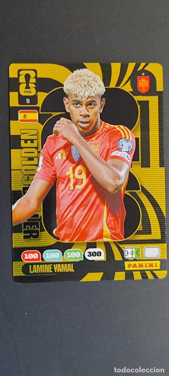 Cromos de F&uacute;tbol: ADRENALYN XL FIFA WORLD CUP 2026 CARD GOLDEN BALLER LAMINE YAMAL ESPA&Ntilde;A # 9 PANINI