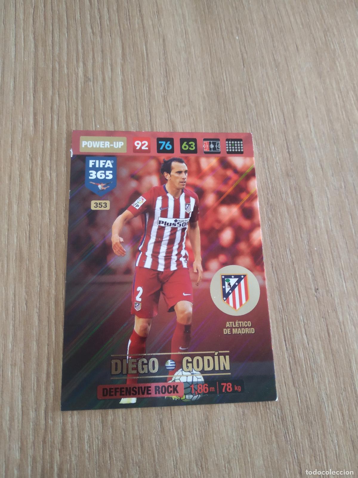 Cromos de f&uacute;tbol: 353 GODIN ATLETICO MADRID CROMO FUTBOL PANINI ADRENALYN 16-17 FIFA 365 2016-2017