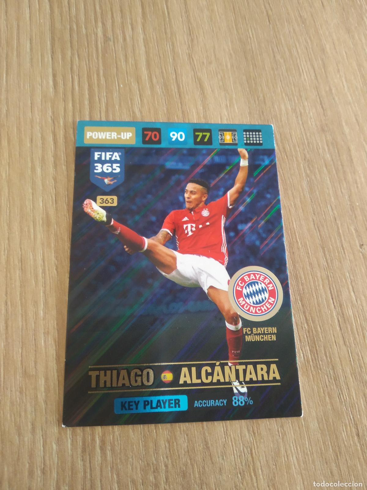 Cromos de F&uacute;tbol: 363 THIAGO ALCANTARA BAYERN MUNICH CROMO FUTBOL PANINI ADRENALYN 16-17 FIFA 365 2016-2017