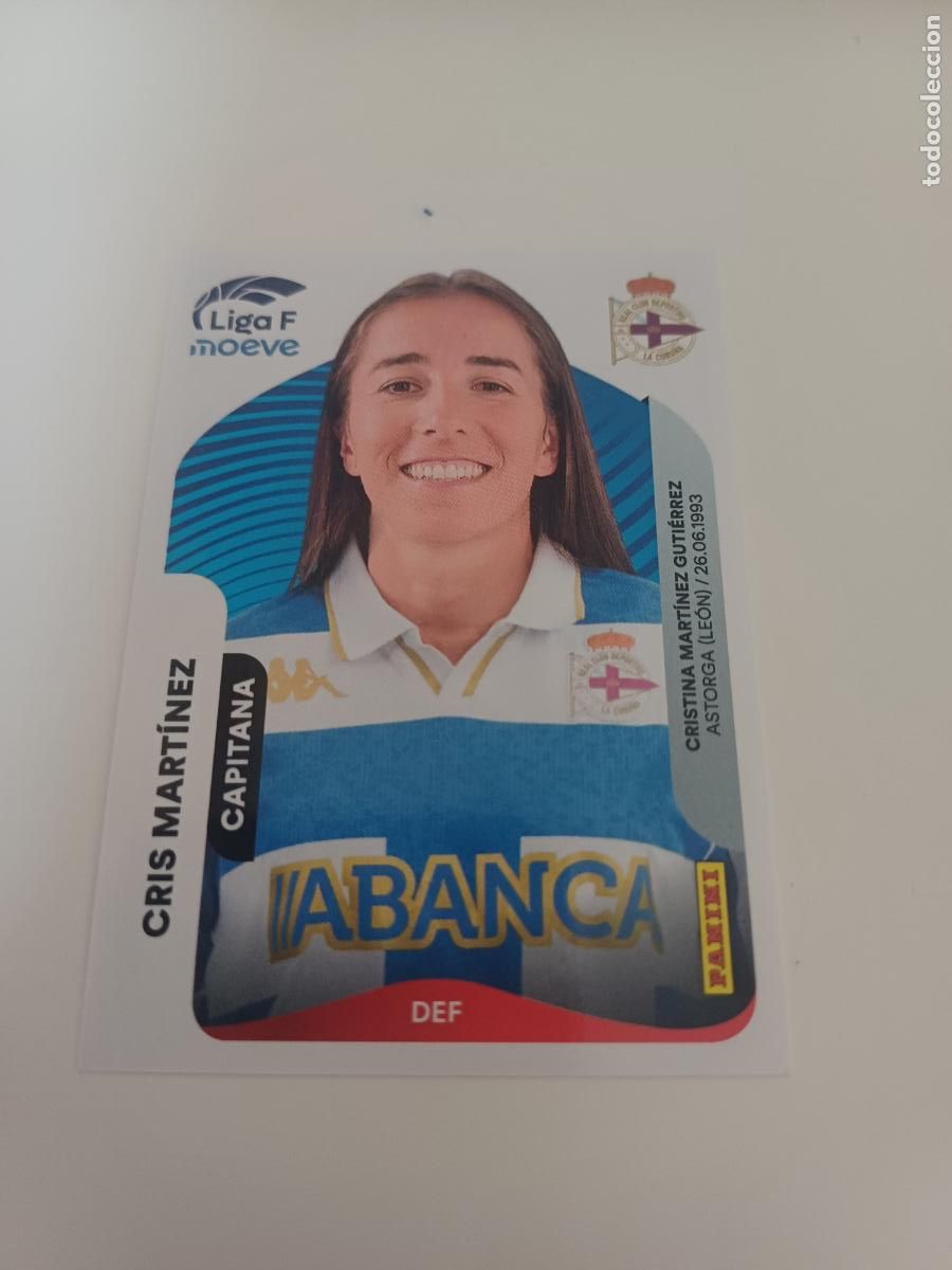 Cromos de Futebol: 129A - Cris Mart&iacute;nez Capitana - Deportivo Abanca