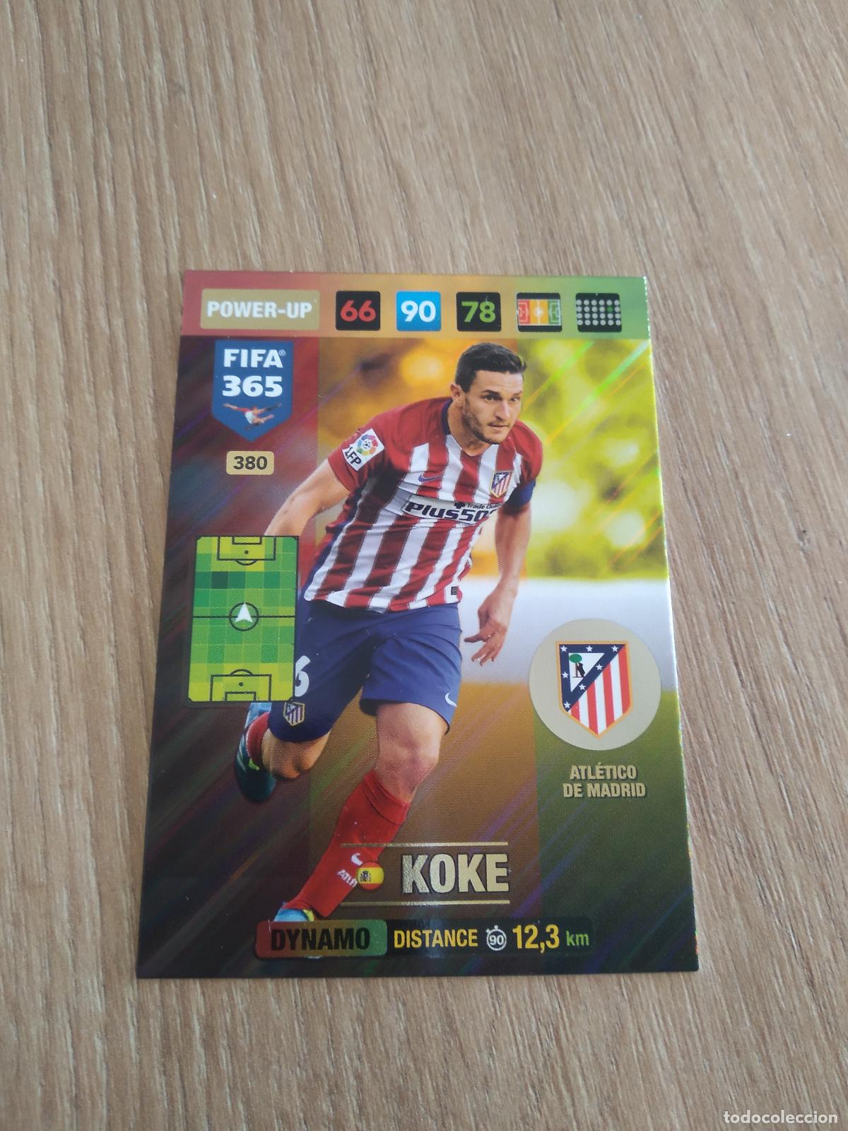 Cromos de F&uacute;tbol: 380 KOKE ATLETICO DE MADRID CROMO FUTBOL PANINI ADRENALYN 16-17 FIFA 365 2016-2017