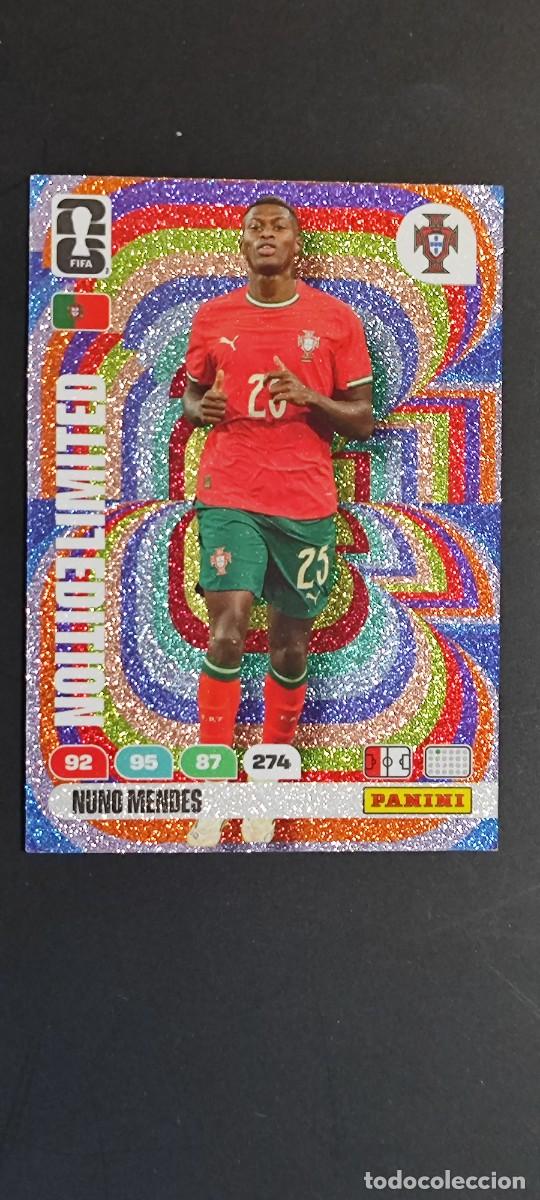 Cromos de F&uacute;tbol: ADRENALYN XL FIFA WORLD CUP 2026 CARD LIMITED EDITION NUNO MENDES PORTUGAL # PANINI