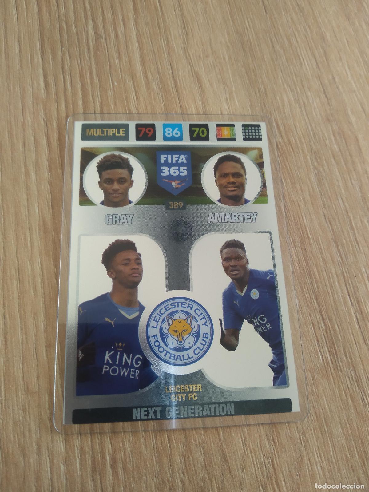 Cromos de F&uacute;tbol: 389 GRAY AMARTEY LEICESTER CROMO FUTBOL PANINI ADRENALYN 16-17 FIFA 365 2016-2017