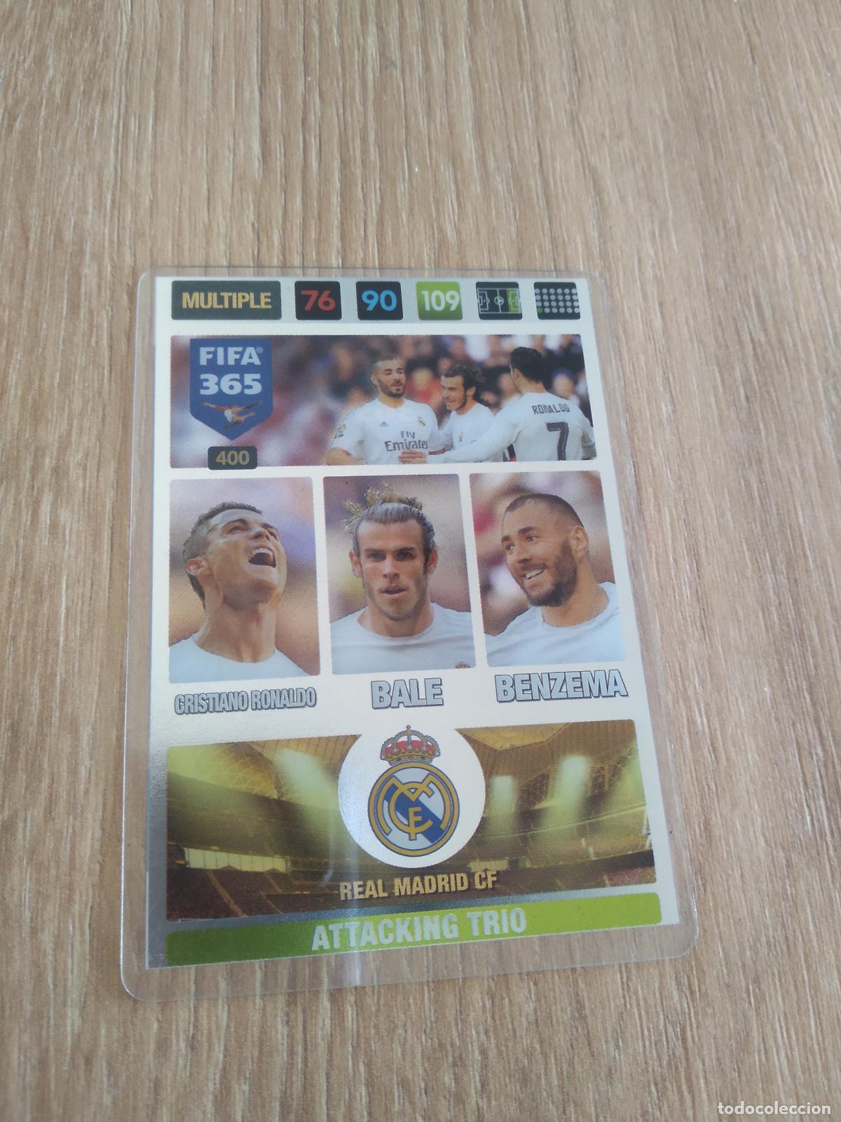 Cromos de F&uacute;tbol: 400 CRISTIANO RONALDO BALE BENZEMA MADRID CROMO FUTBOL PANINI ADRENALYN 16-17 FIFA 365 2016-2017