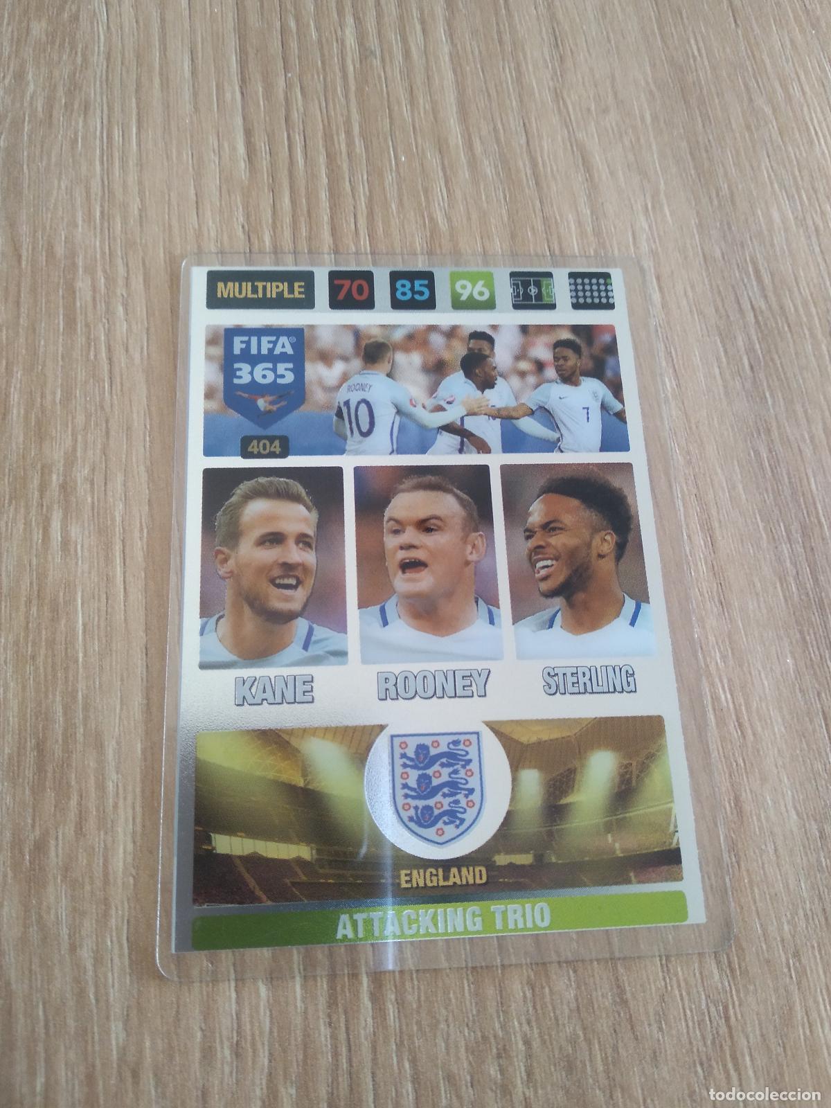 Cromos de F&uacute;tbol: 404 KANE ROONEY STERLING INGLATERRA CROMO FUTBOL PANINI ADRENALYN 16-17 FIFA 365 2016-2017