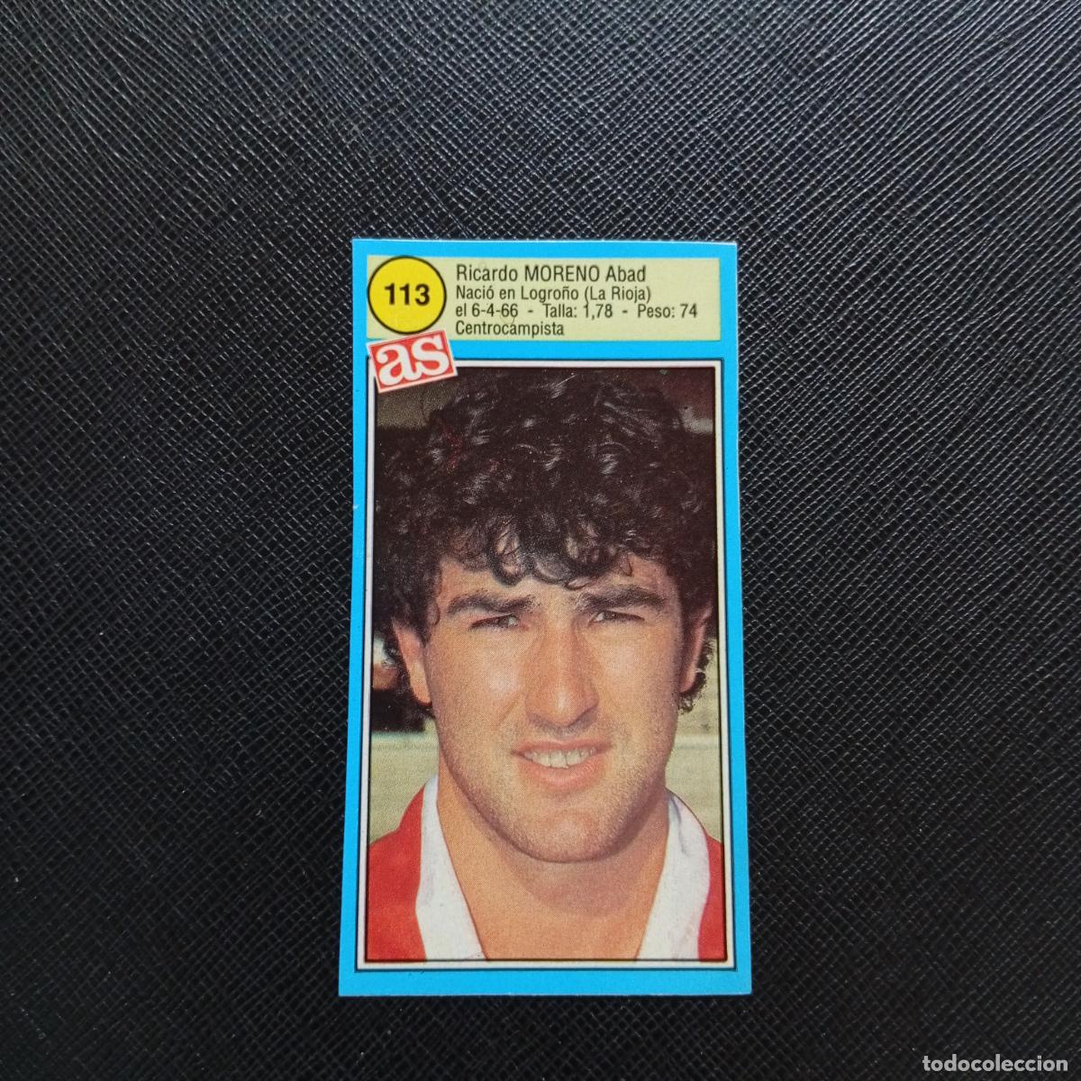 Cromos de F&uacute;tbol: 113 MORENO LOGRO&Ntilde;ES AS 1990 1991 CROMO FUTBOL LIGA 90 91 - SIN PEGAR - A135 PG181