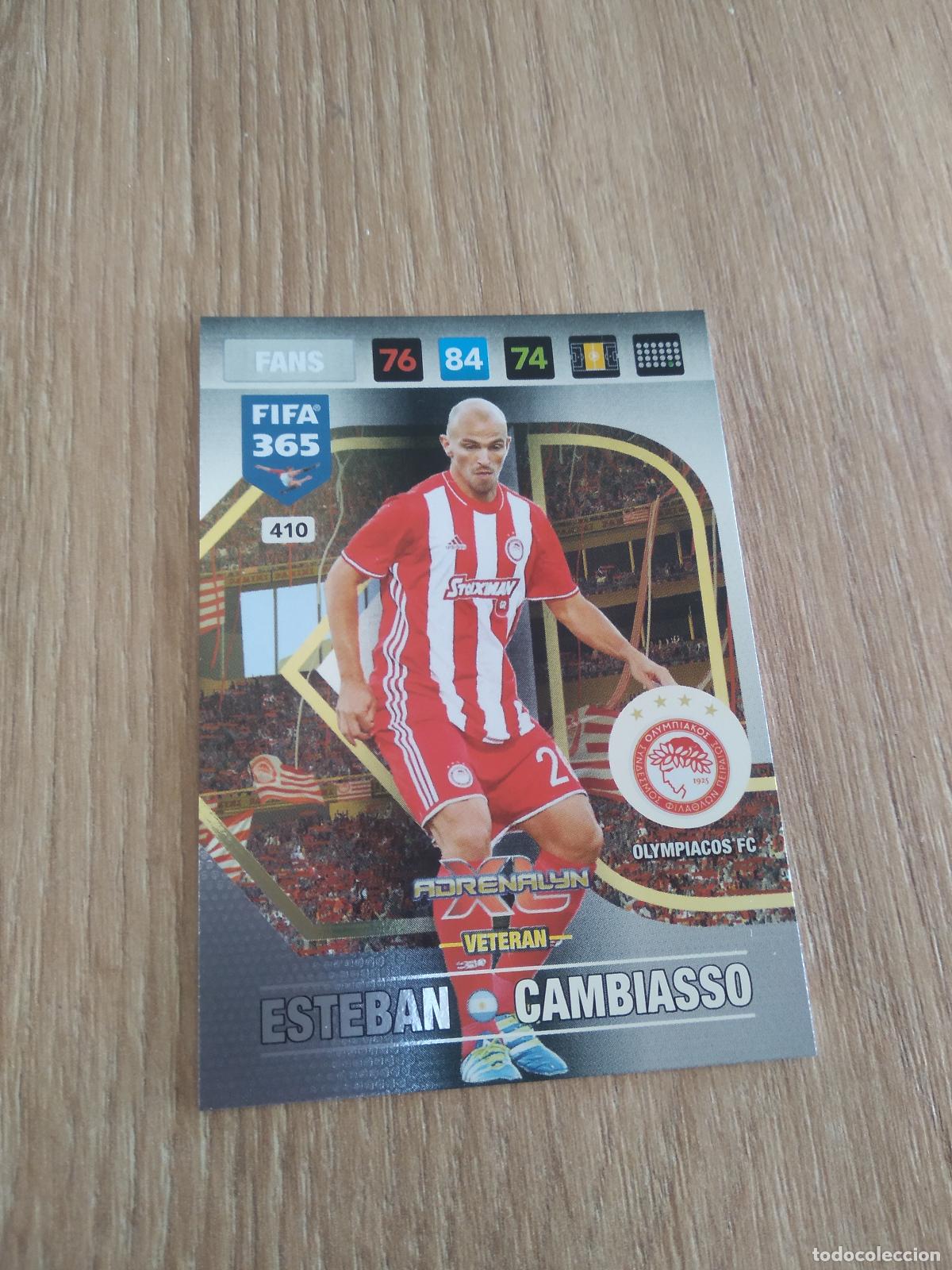 Cromos de F&uacute;tbol: 410 CAMBIASSO OLYMPIACOS CROMO FUTBOL PANINI ADRENALYN 16-17 FIFA 365 2016-2017