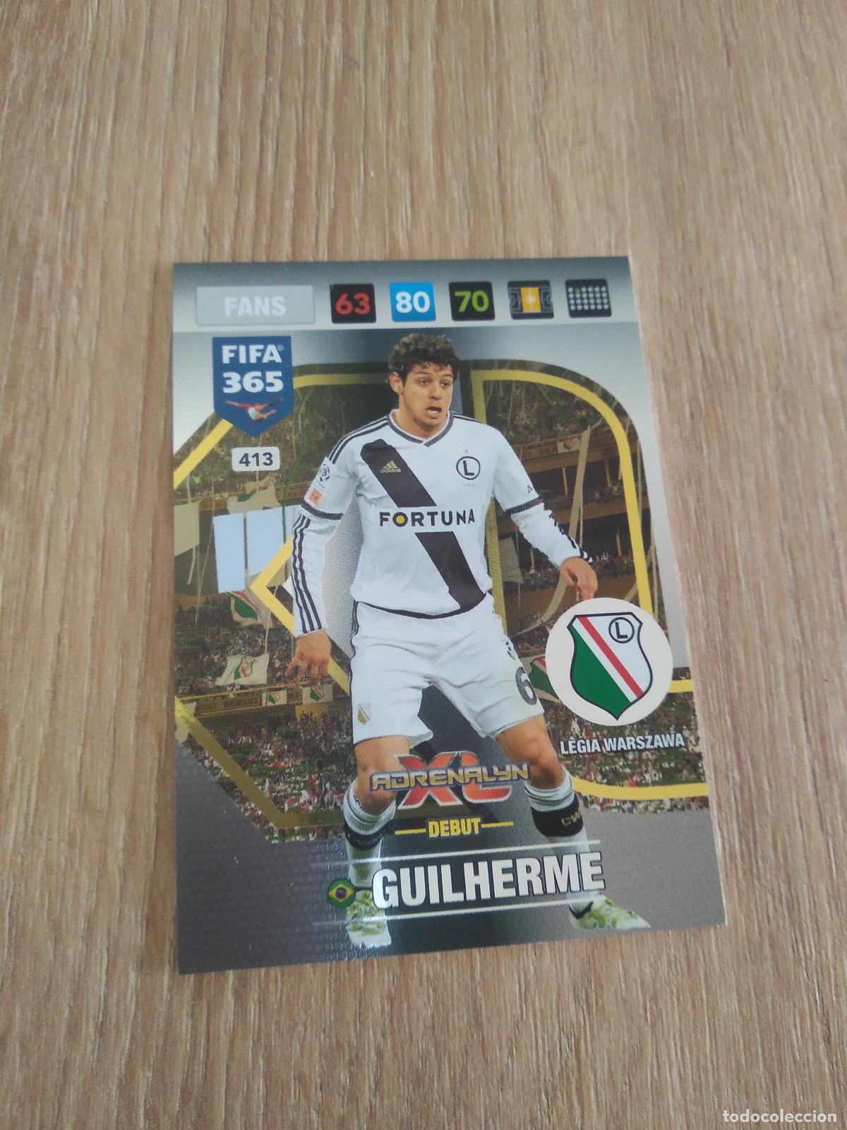 Cromos de F&uacute;tbol: 413 GUILHERME LEGIA WARSZAWA CROMO FUTBOL PANINI ADRENALYN 16-17 FIFA 365 2016-2017