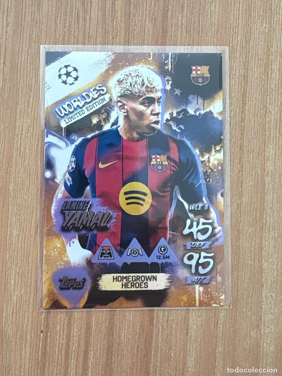 Cromos de F&uacute;tbol: CROMO LAMINE YAMAL EDICI&Oacute;N LIMITADA WORLDES HOMEGROWN H&Eacute;ROES MATCH ATTAX EXTRA 2025-26 25-26 TOPPS