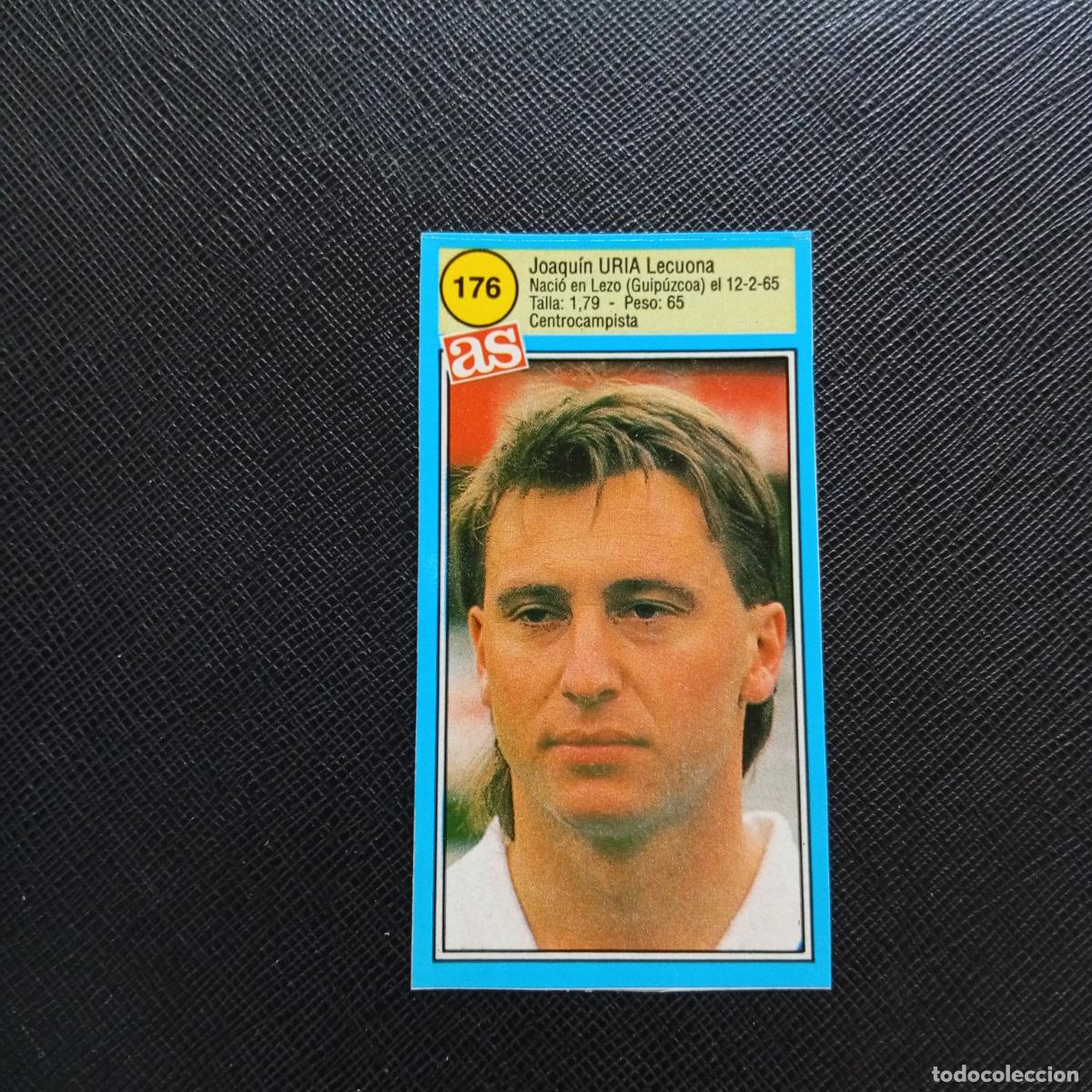 Cromos de F&uacute;tbol: 176 URIA REAL SOCIEDAD AS 1990 1991 CROMO FUTBOL LIGA 90 91 - SIN PEGAR - A135 PG244