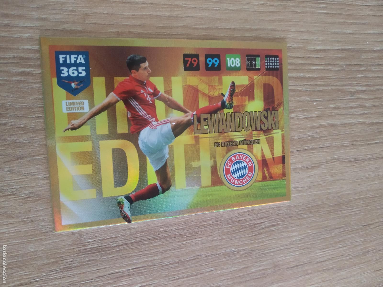 Cromos de F&uacute;tbol: LEWANDOWSKI EDICION LIMITADA BAYERN MUNICH CROMO FUTBOL PANINI ADRENALYN 16-17 FIFA 365 2016-2017