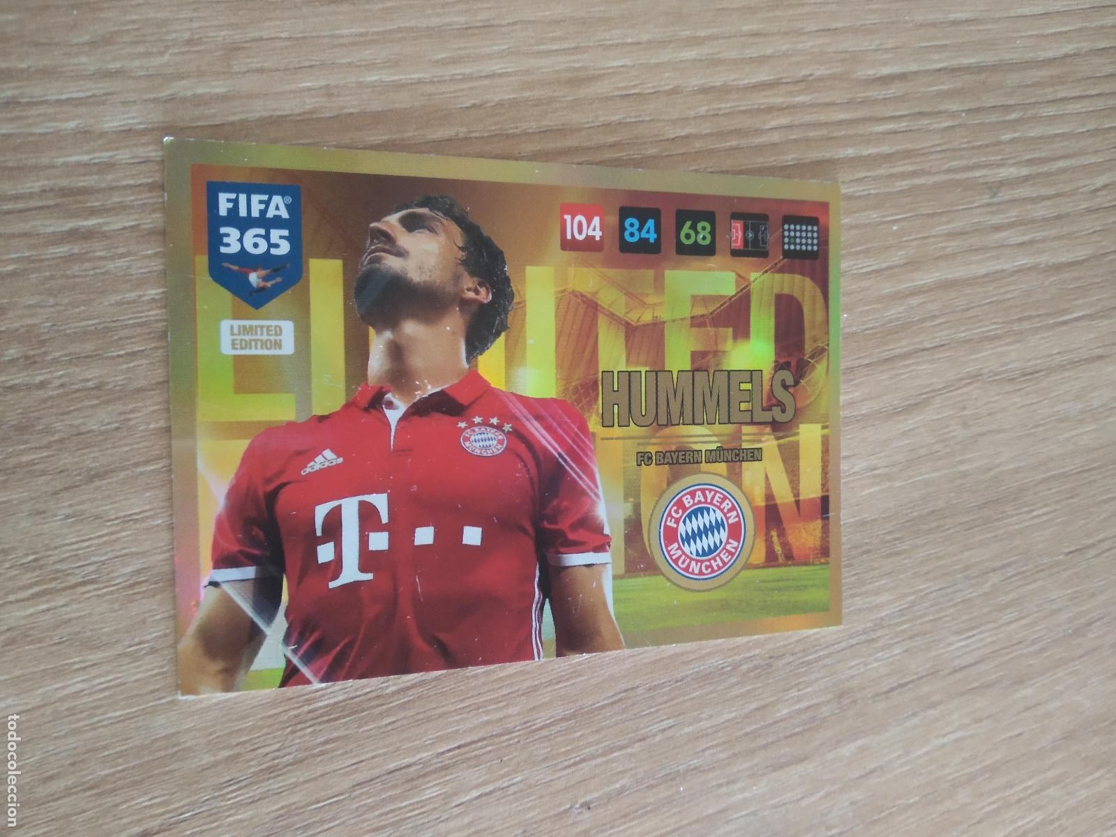 Cromos de F&uacute;tbol: HUMMELS BAYERN MUNICH EDICION LIMITADA CROMO FUTBOL PANINI ADRENALYN 16-17 FIFA 365 2016-2017