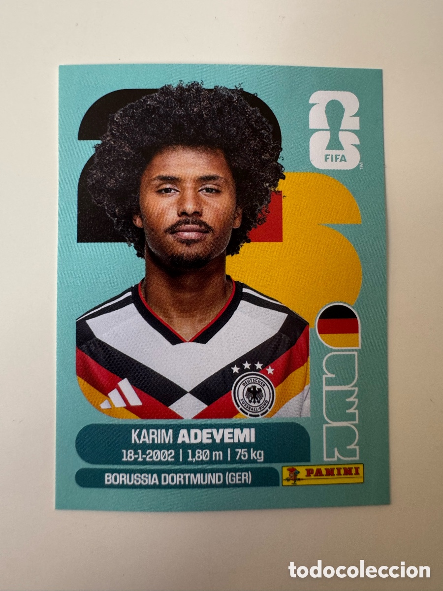 Cromos de F&uacute;tbol: Alemania GER MUNDIAL FIFA WORLD CUP 2026 STICKER PANINI GER19 &ndash; Karim Adeyemi N&ordm; 19